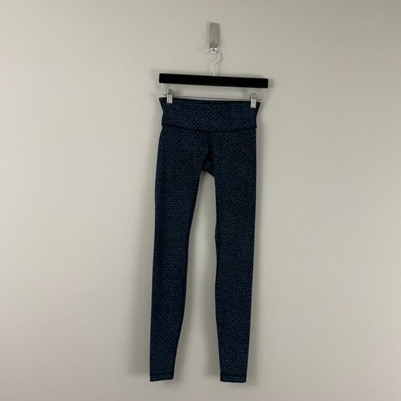 Lululemon Wunder Under Pant III Shatter Weave Desert Teal Alberta Lake Size 4 - Picture 1 of 7